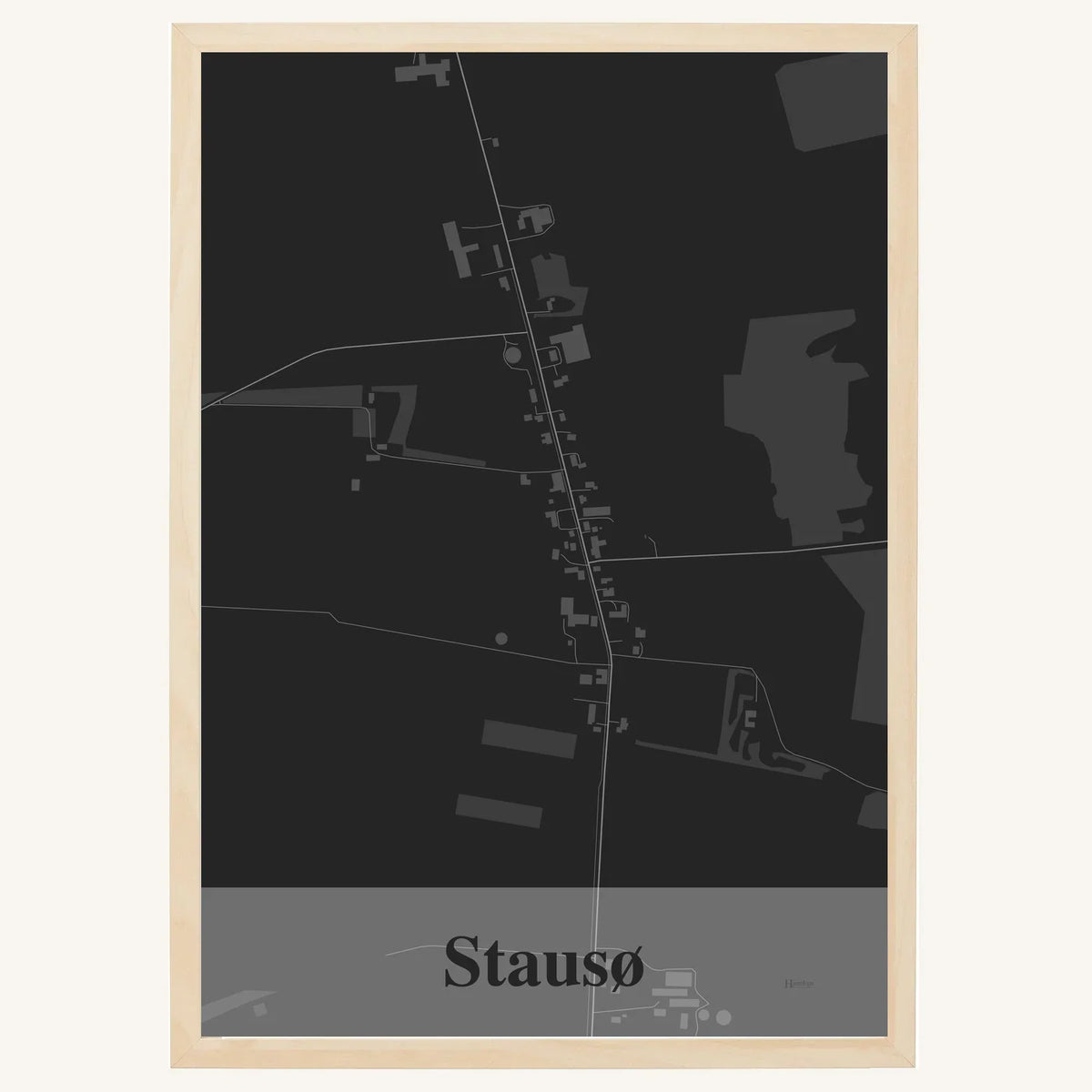Stausø plakat – Firkantet 2026 – Mørk grå