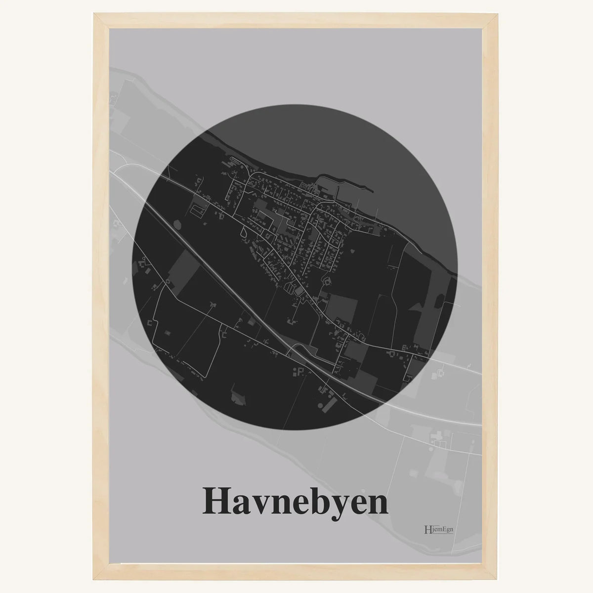Havnebyen plakat – Centrum 2026 – Mørk grå
