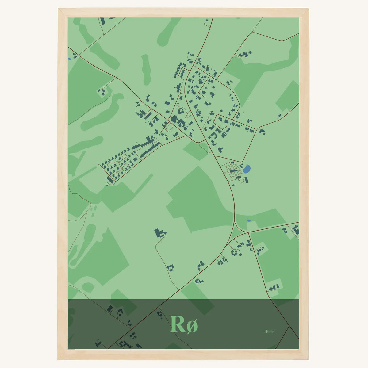 Rø plakat – Firkantet 2026 – Lys pastel grøn