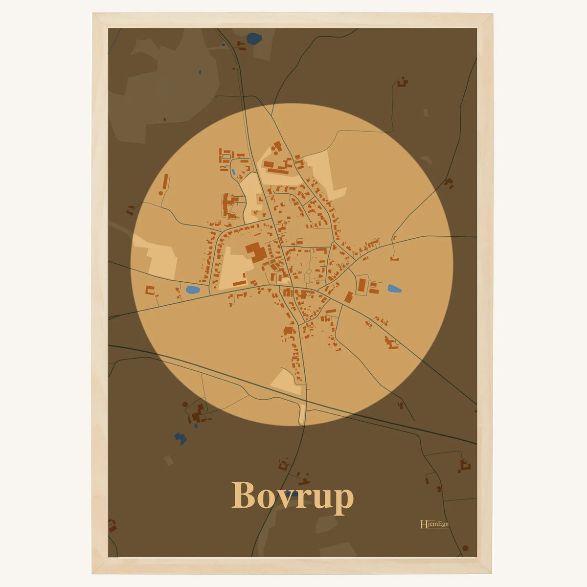 Bovrup plakat – Centrum 2026 – Lys pastel brun