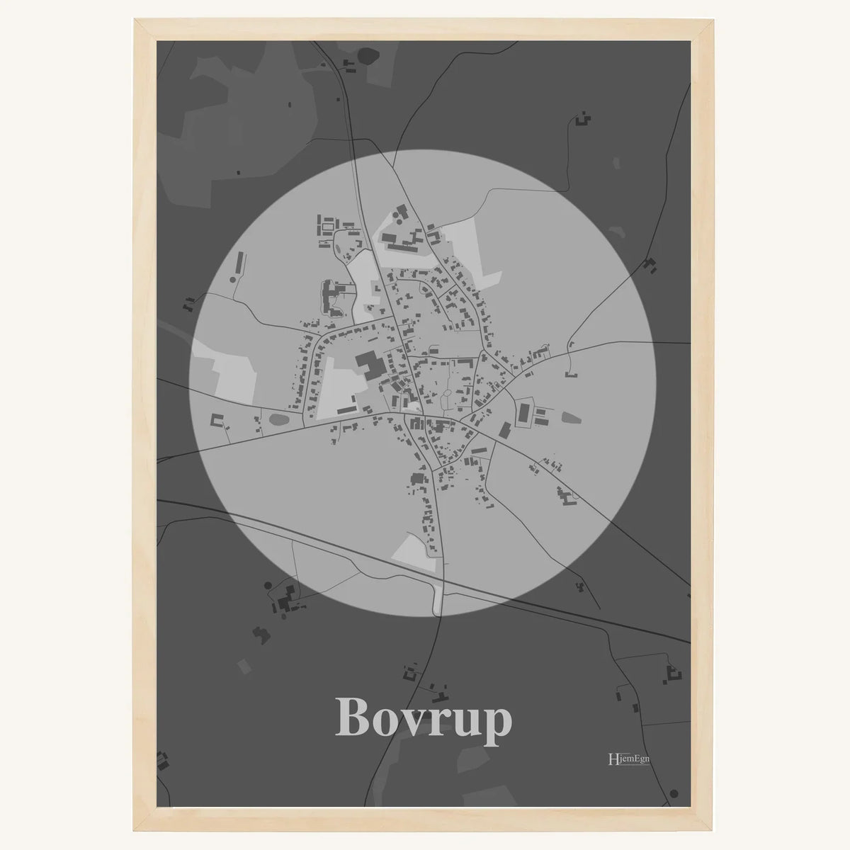 Bovrup plakat – Centrum 2026 – Lys pastel grå