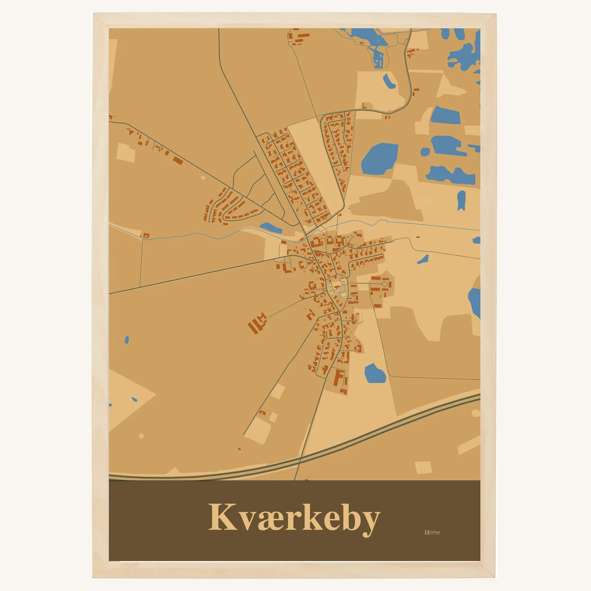 Kværkeby plakat – Firkantet 2026 – Lys pastel brun