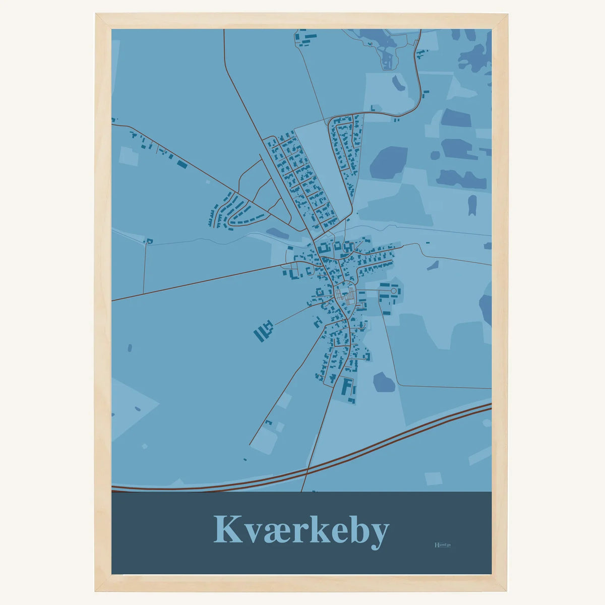 Kværkeby plakat – Firkantet 2026 – Lys pastel blå