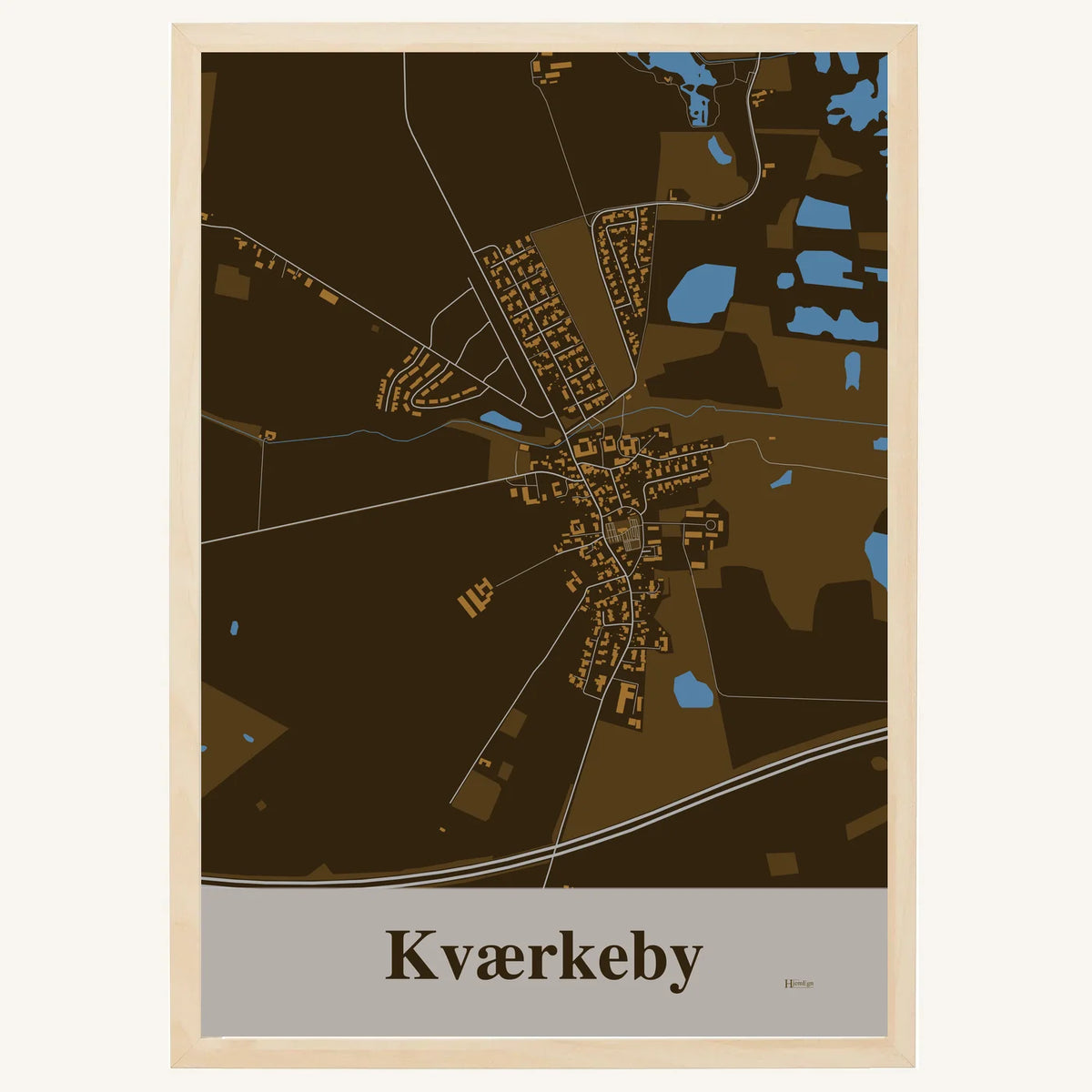 Kværkeby plakat – Firkantet 2026 – Mørk brun