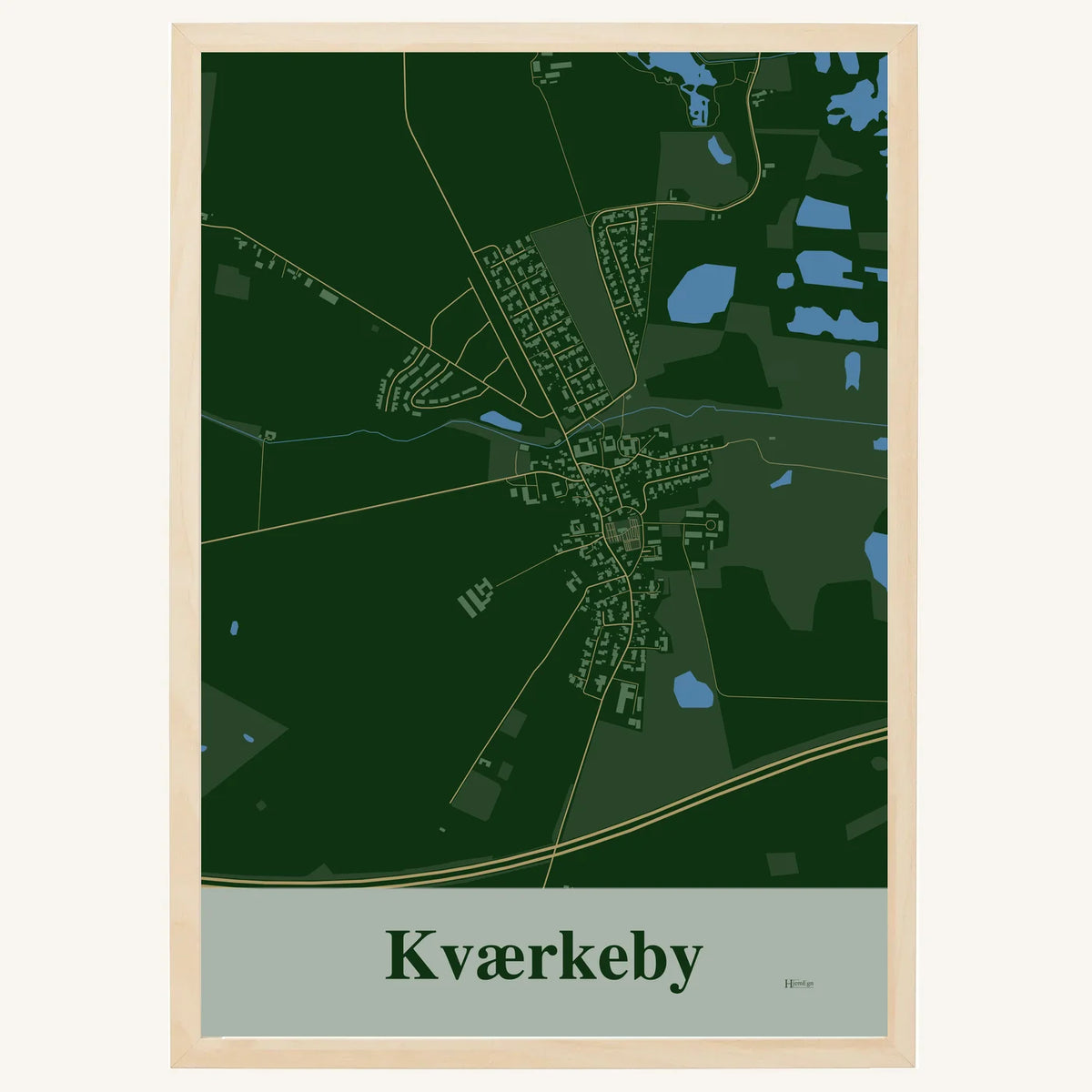 Kværkeby plakat – Firkantet 2026 – Mørk grøn