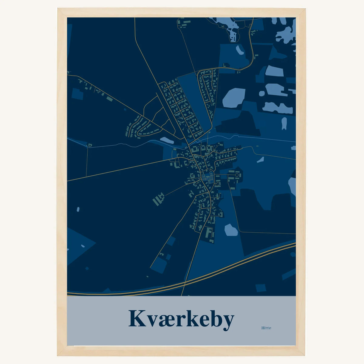 Kværkeby plakat – Firkantet 2026 – Mørk blå
