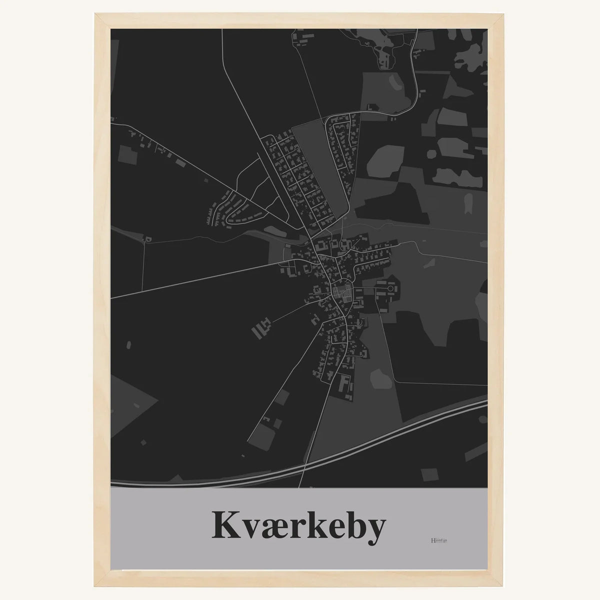 Kværkeby plakat – Firkantet 2026 – Mørk grå