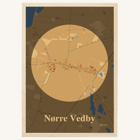 Nørre Vedby plakat – Centrum 2026 – Lys pastel brun