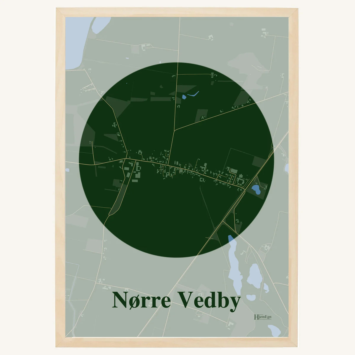 Nørre Vedby plakat – Centrum 2026 – Mørk grøn