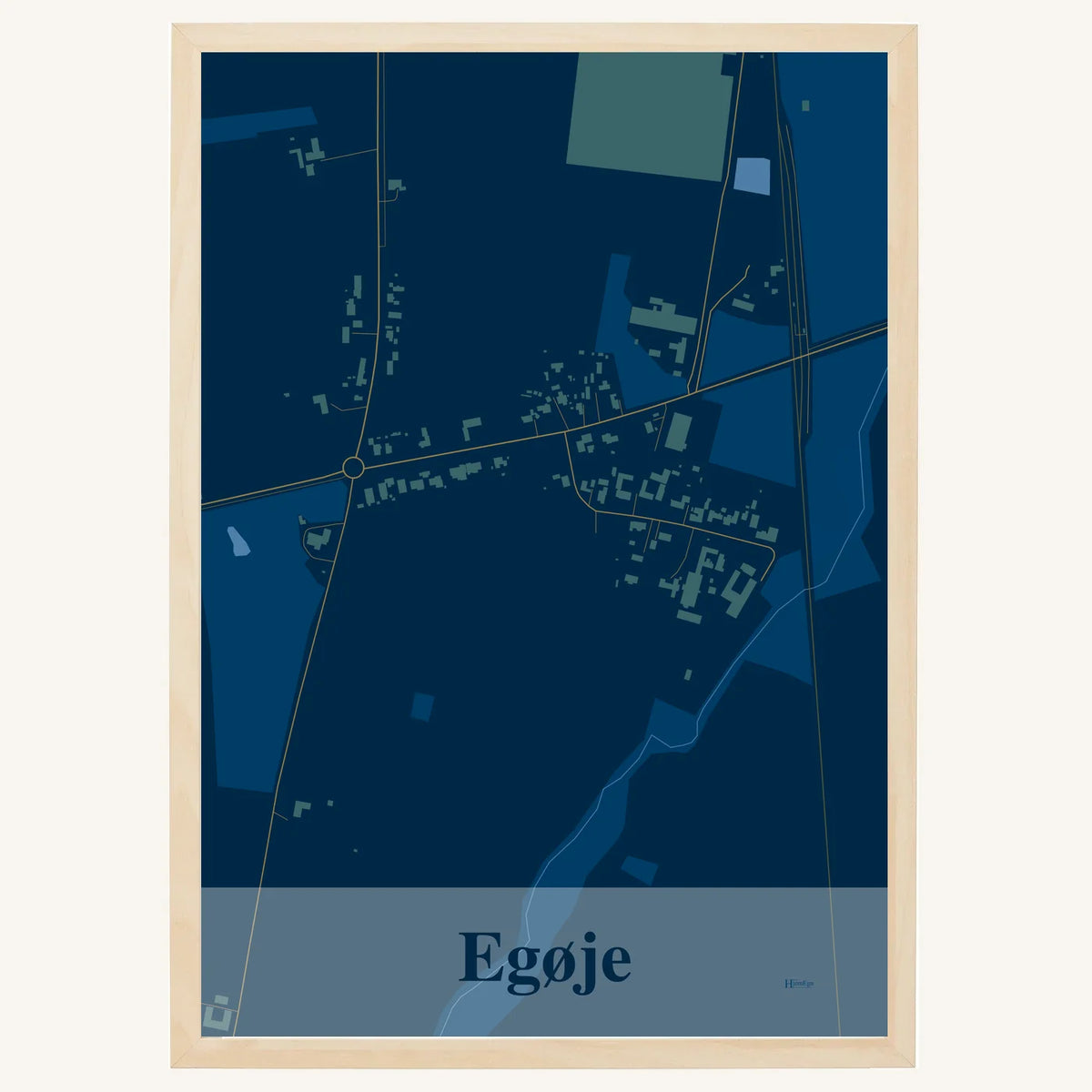 Egøje plakat – Firkantet 2026 – Mørk blå
