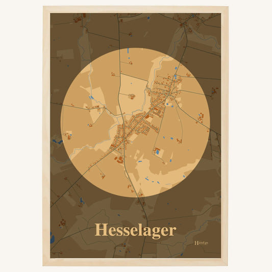 Hesselager plakat – Centrum 2026 – Lys pastel brun