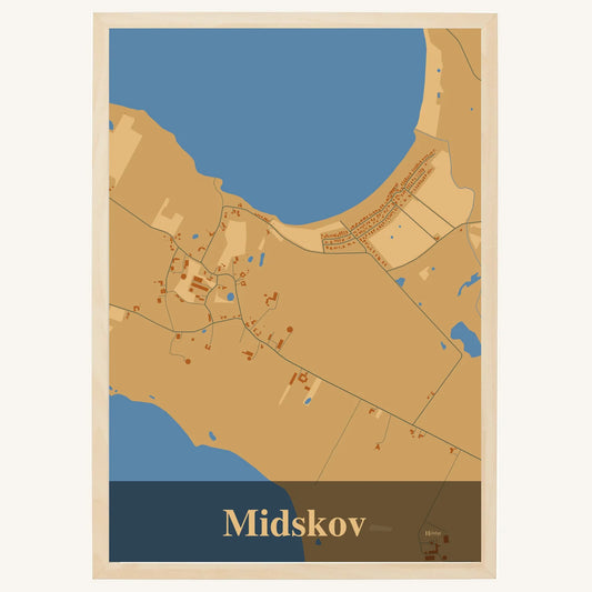 Midskov plakat – Firkantet 2026 – Lys pastel brun