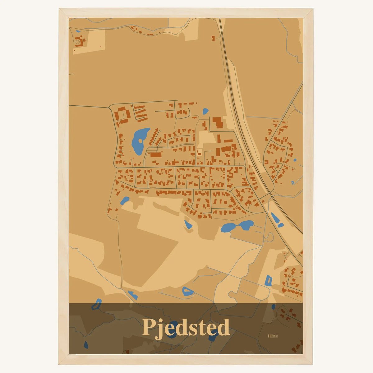 Pjedsted plakat – Firkantet 2026 – Lys pastel brun