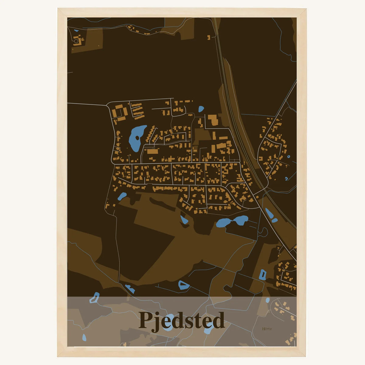 Pjedsted plakat – Firkantet 2026 – Mørk brun