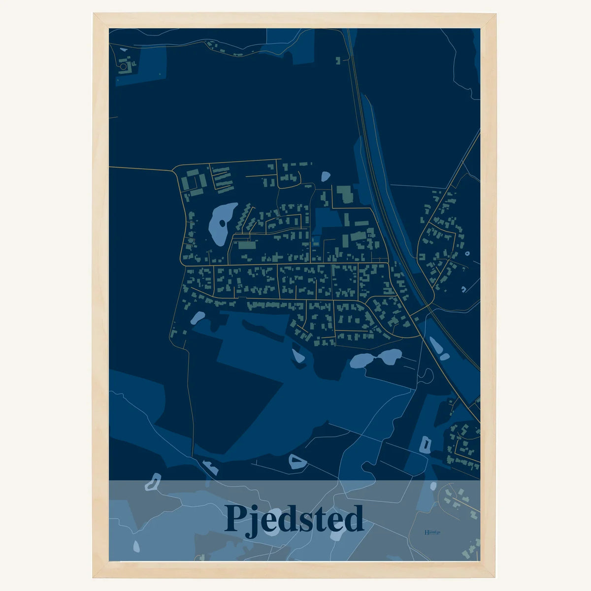 Pjedsted plakat – Firkantet 2026 – Mørk blå
