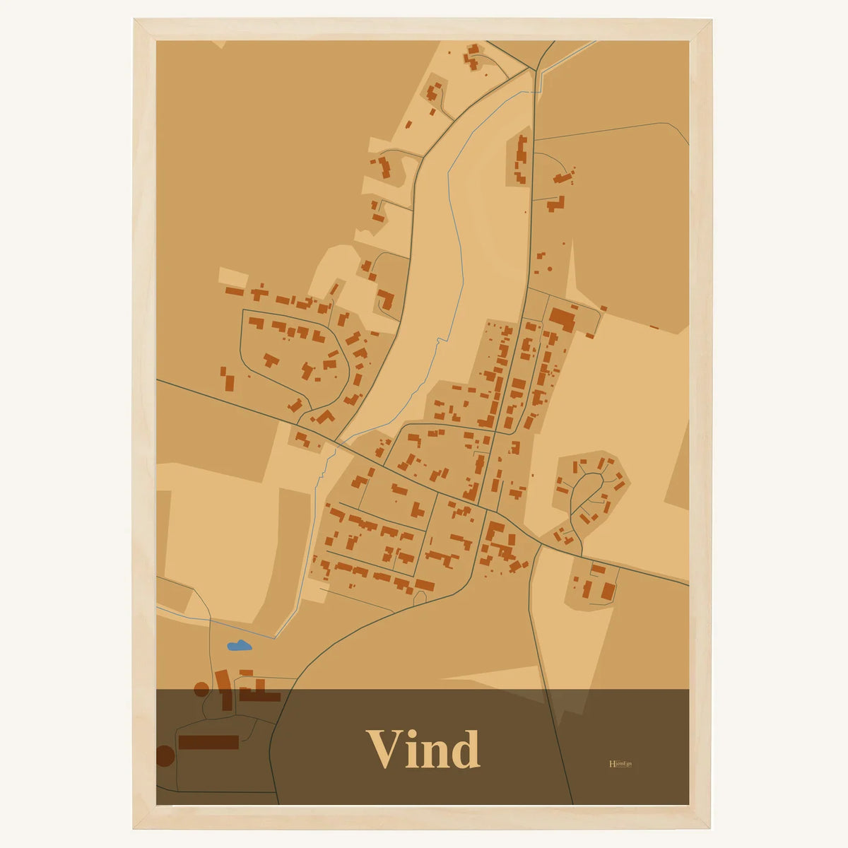 Vind plakat – Firkantet 2026 – Lys pastel brun