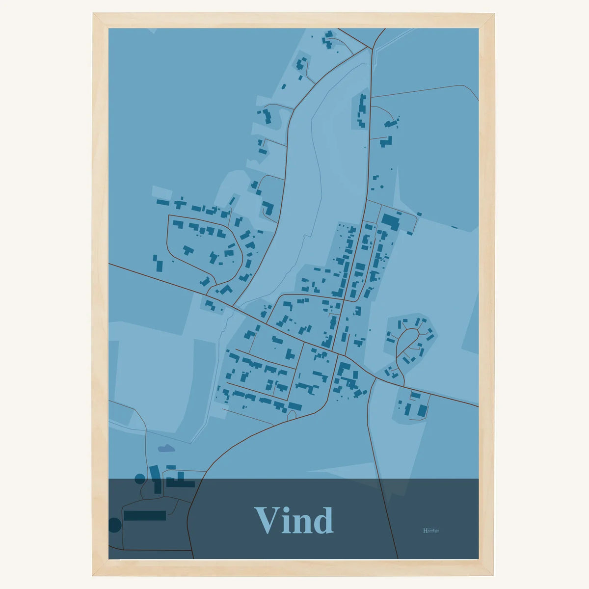 Vind plakat – Firkantet 2026 – Lys pastel blå