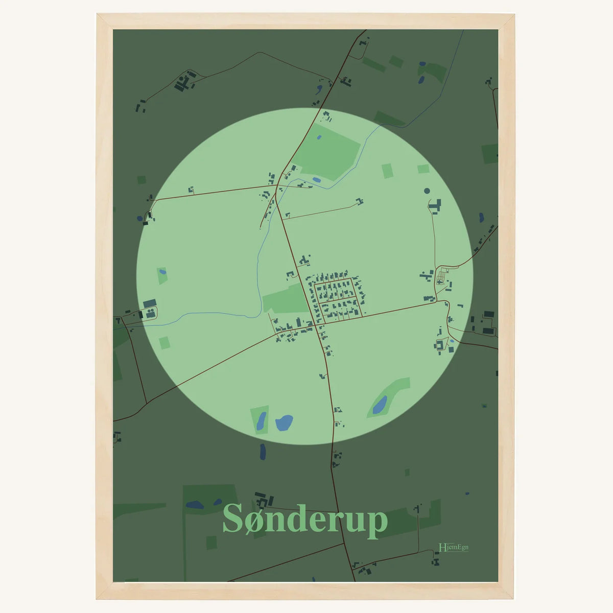 Sønderup plakat – Centrum 2026 – Lys pastel grøn
