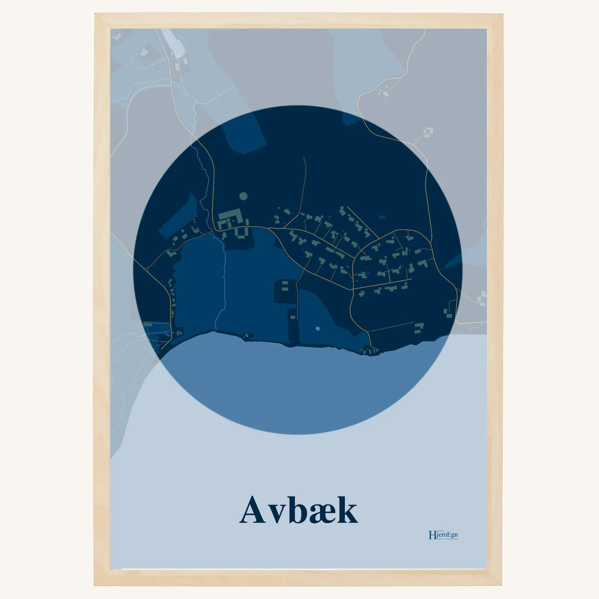 Avbæk plakat – Centrum 2026 – Mørk blå