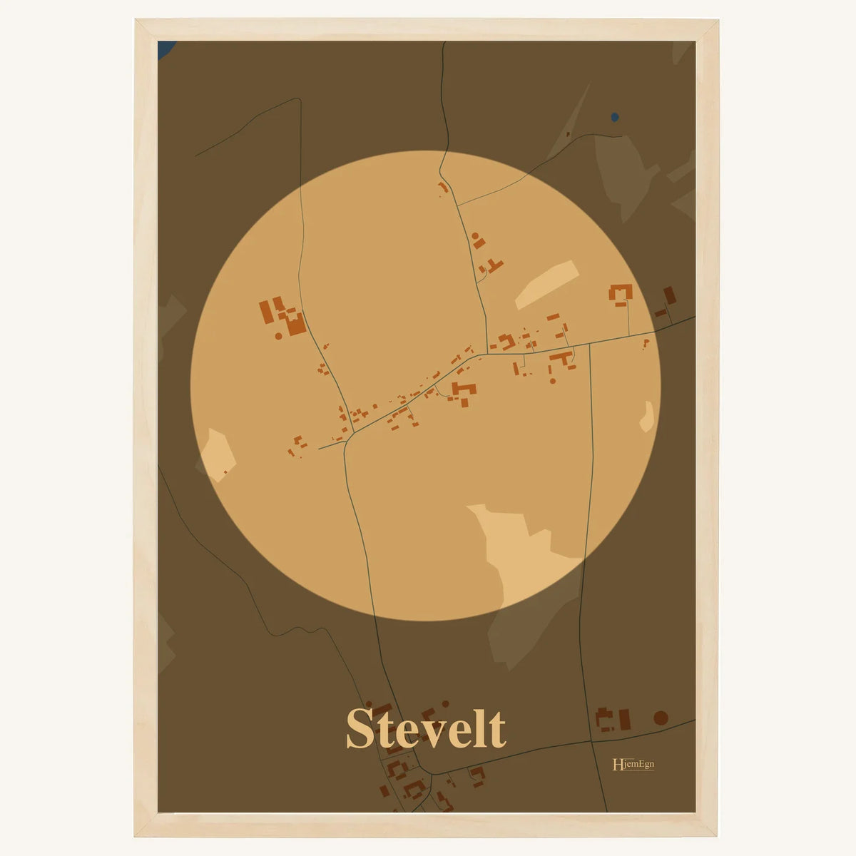 Stevelt plakat – Centrum 2026 – Lys pastel brun