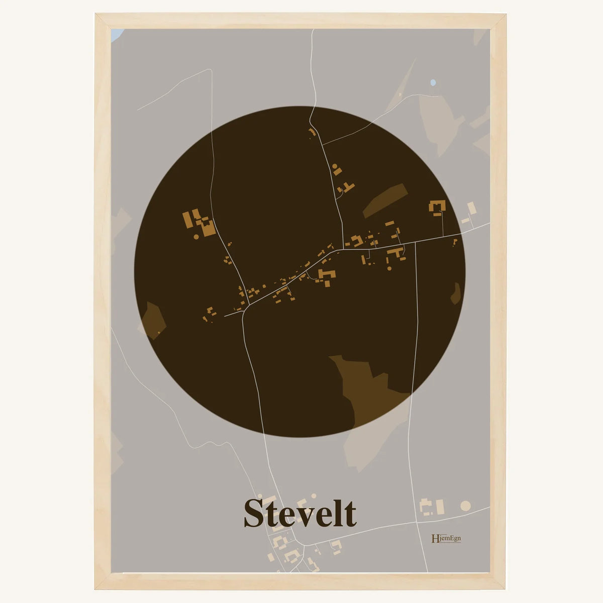 Stevelt plakat – Centrum 2026 – Mørk brun