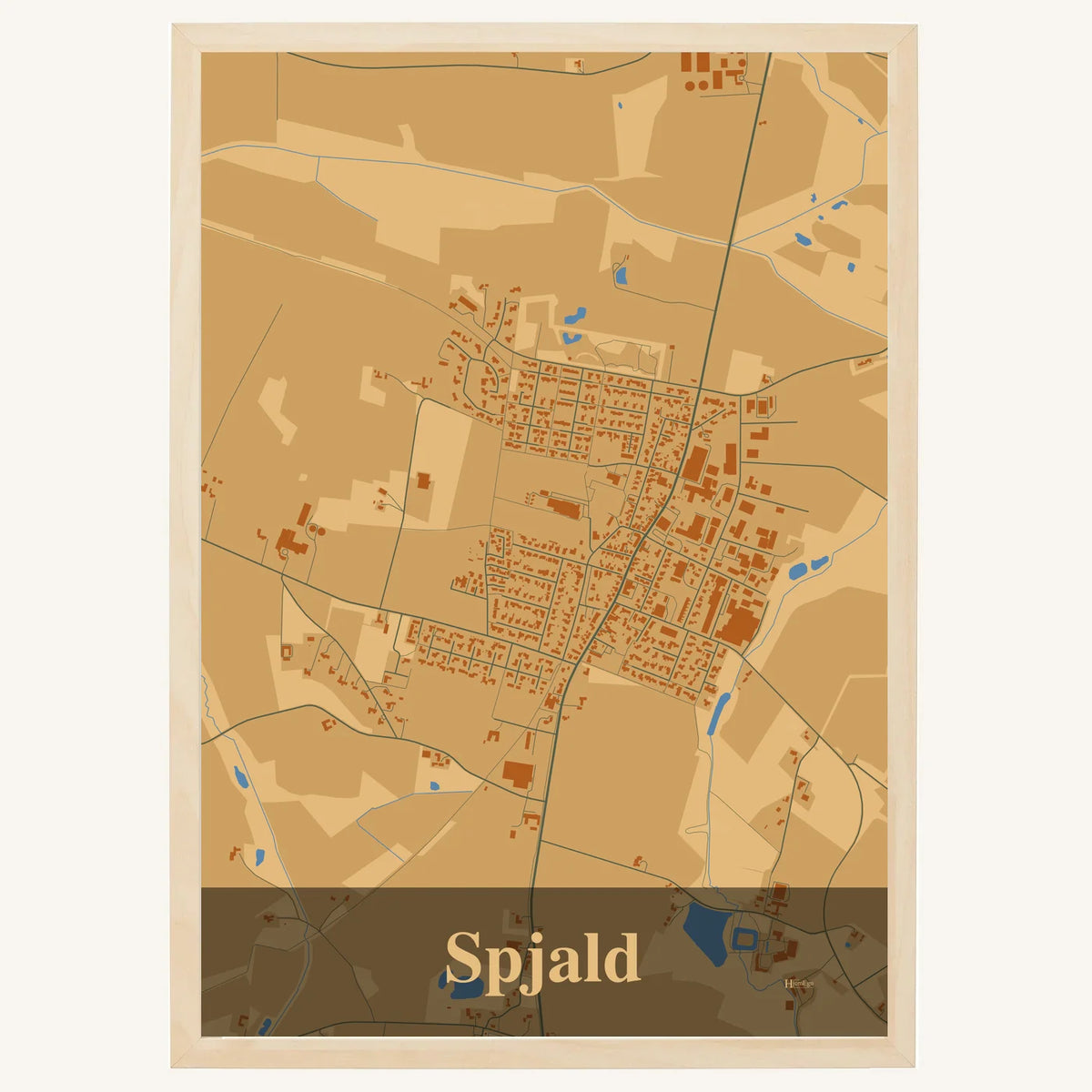 Spjald plakat – Firkantet 2026 – Lys pastel brun