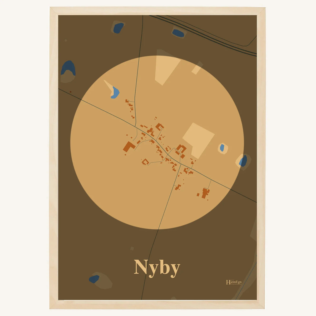 Nyby plakat – Centrum 2026 – Lys pastel brun