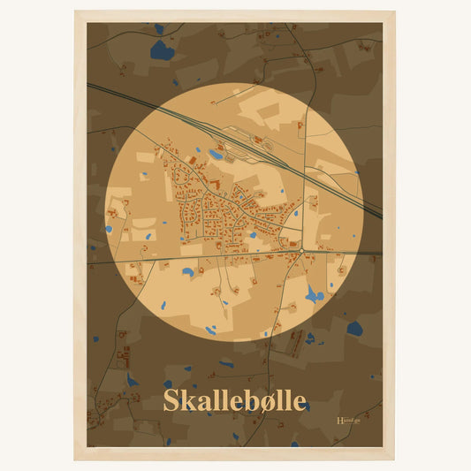 Skallebølle Plakat – Lys pastel brun