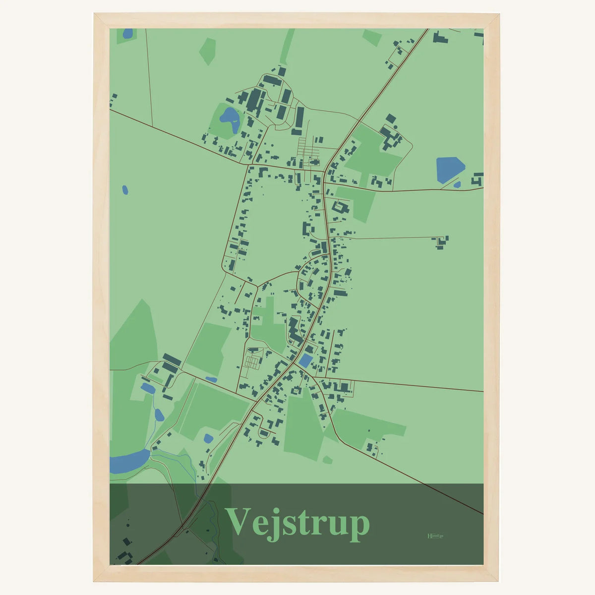 Vejstrup plakat – Firkantet 2026 – Lys pastel grøn