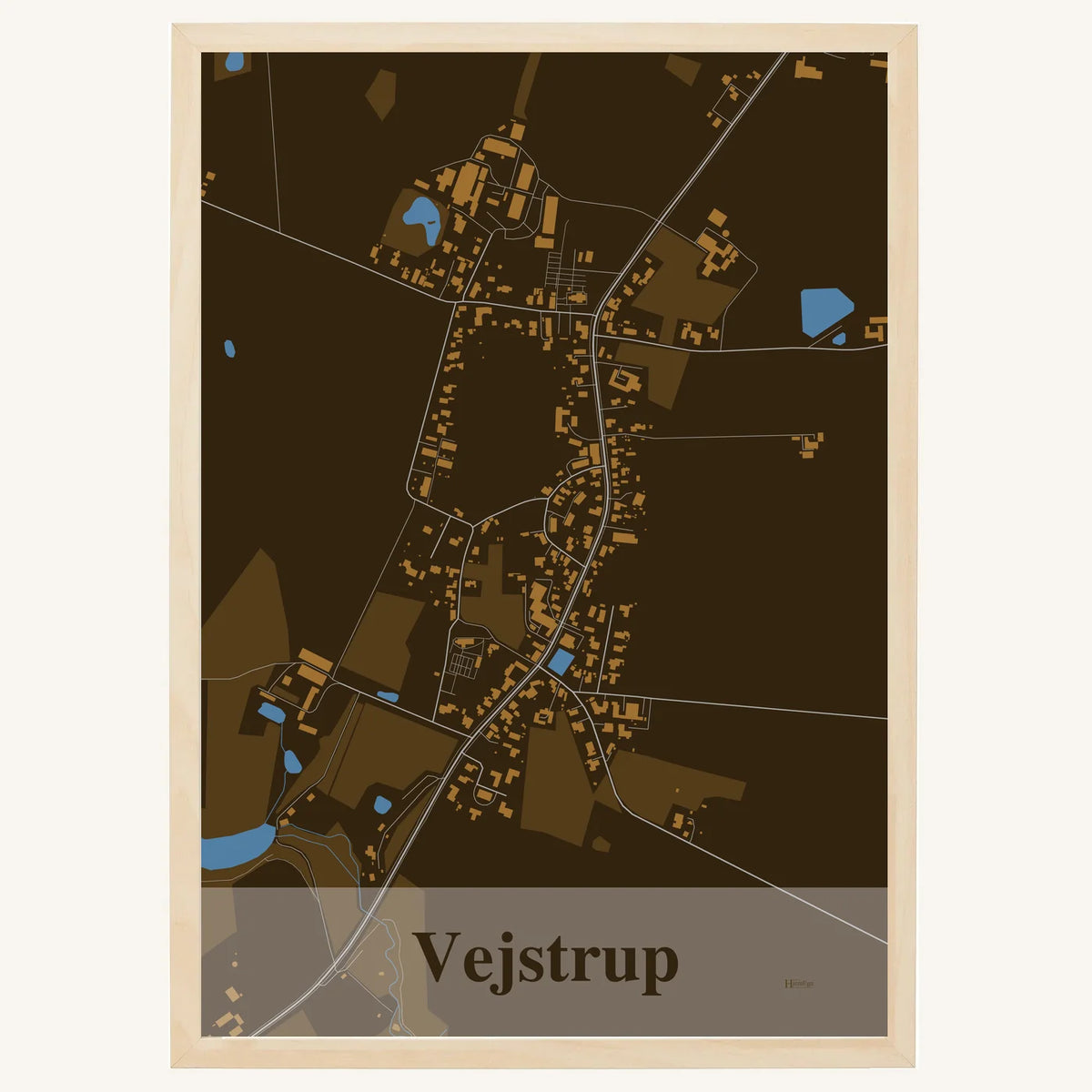 Vejstrup plakat – Firkantet 2026 – Mørk brun