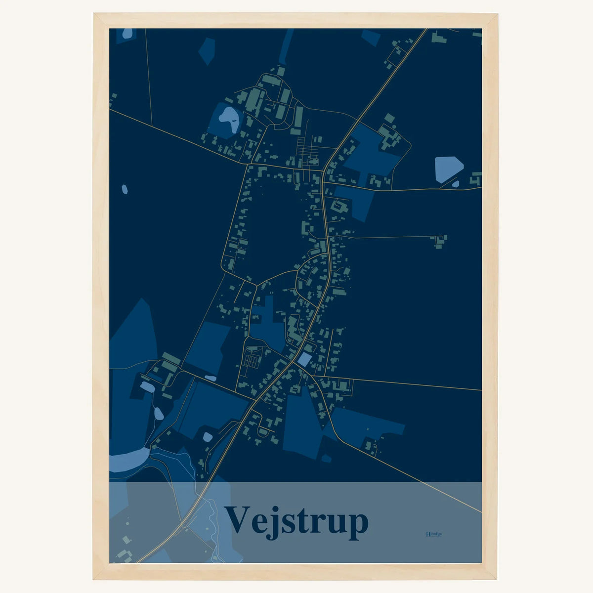 Vejstrup plakat – Firkantet 2026 – Mørk blå