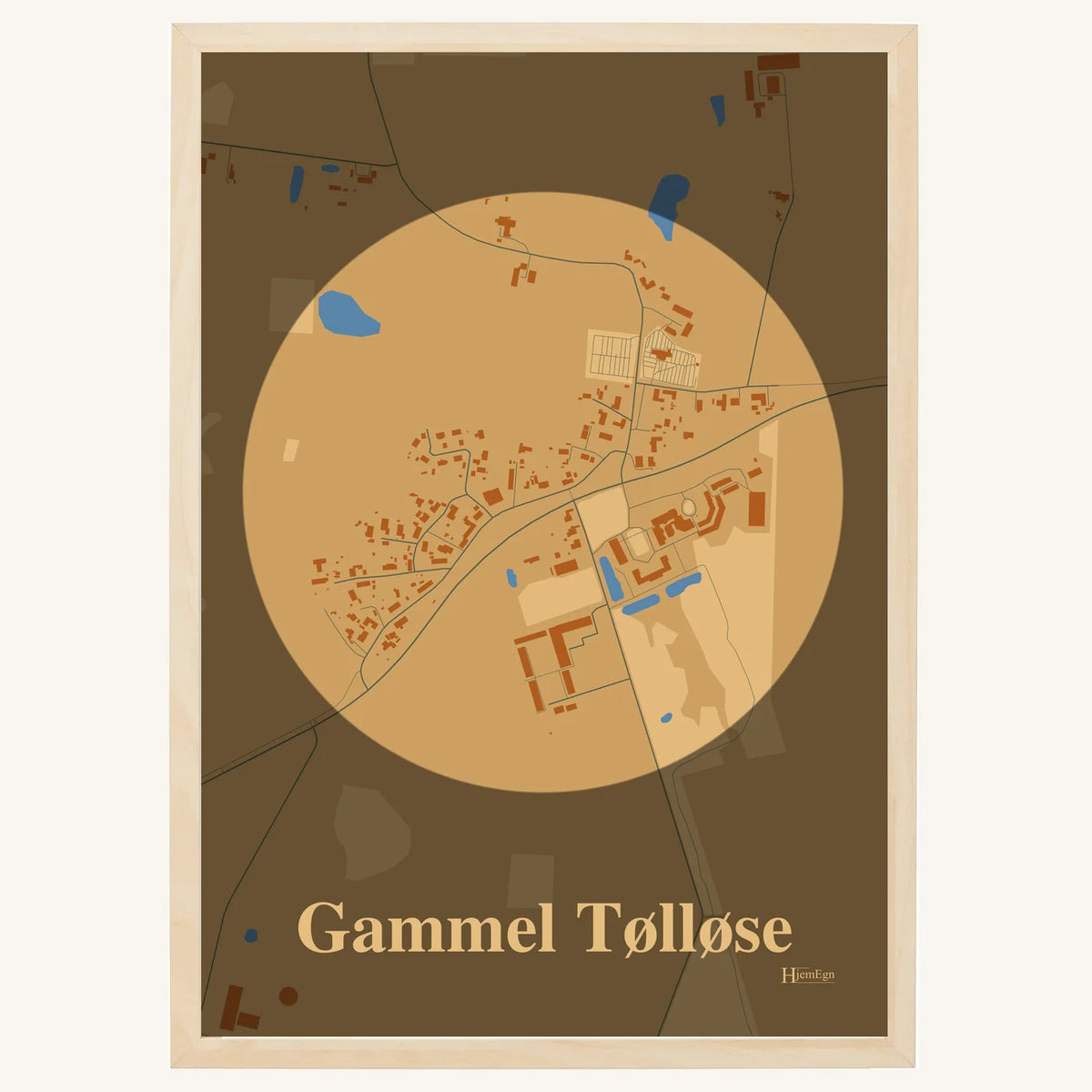 Gammel Tølløse plakat – Centrum 2026 – Lys pastel brun