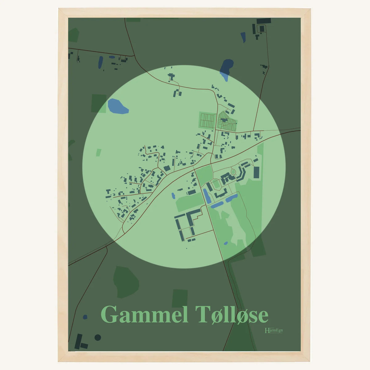 Gammel Tølløse plakat – Centrum 2026 – Lys pastel grøn