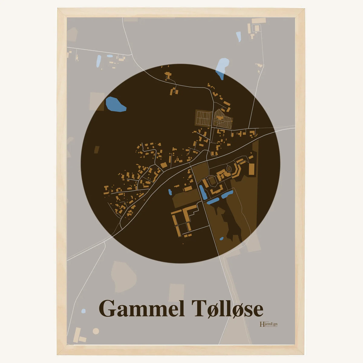 Gammel Tølløse plakat – Centrum 2026 – Mørk brun