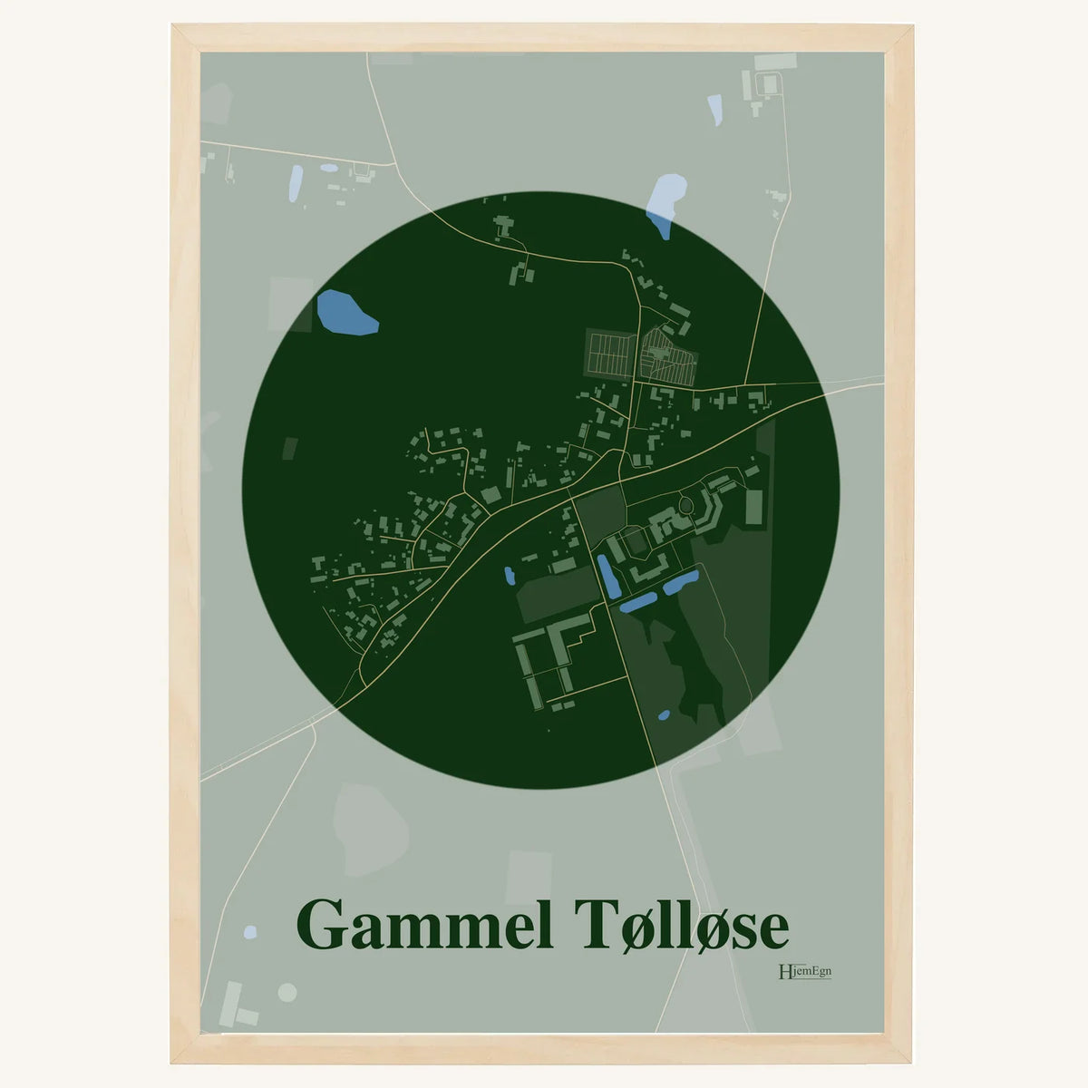Gammel Tølløse plakat – Centrum 2026 – Mørk grøn