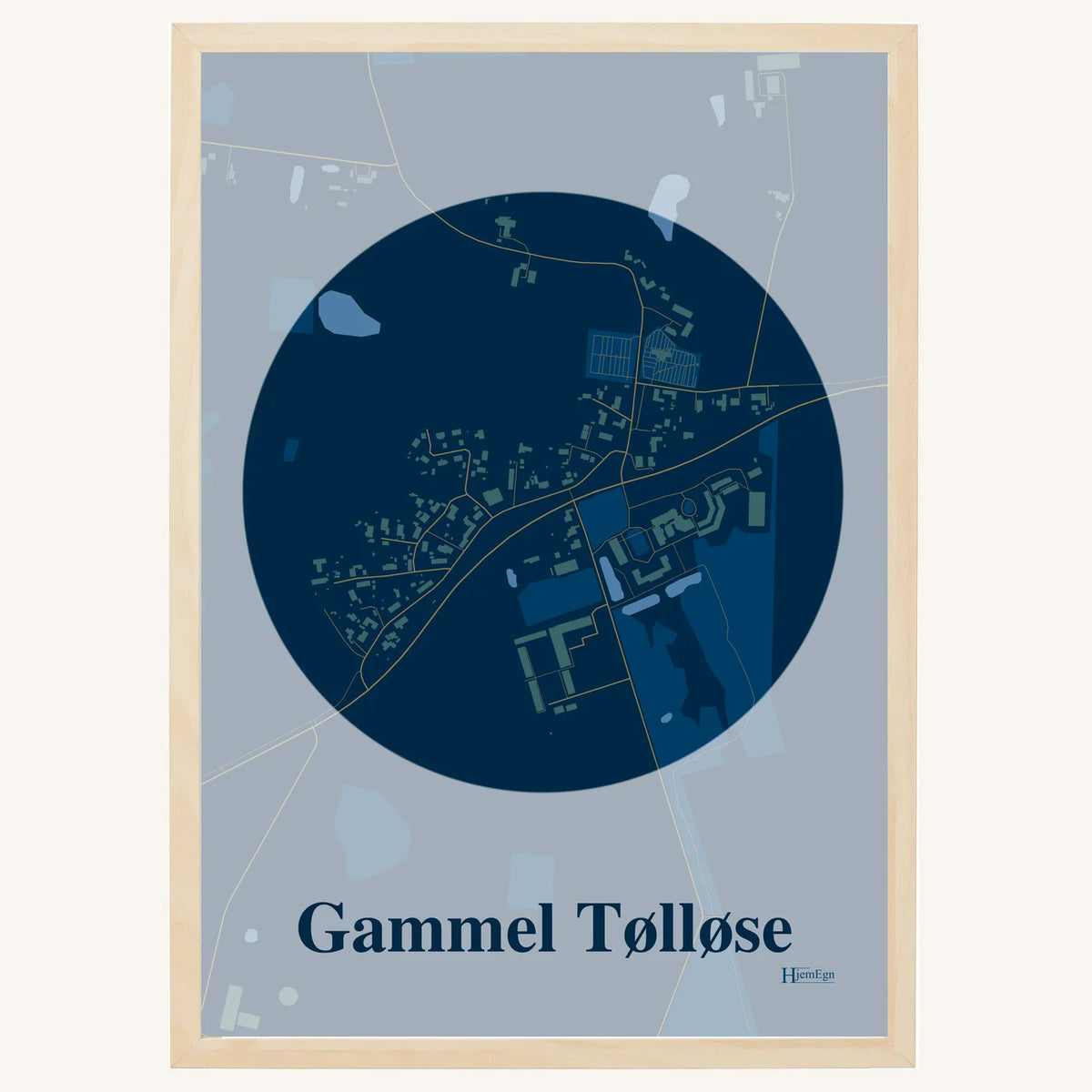 Gammel Tølløse plakat – Centrum 2026 – Mørk blå