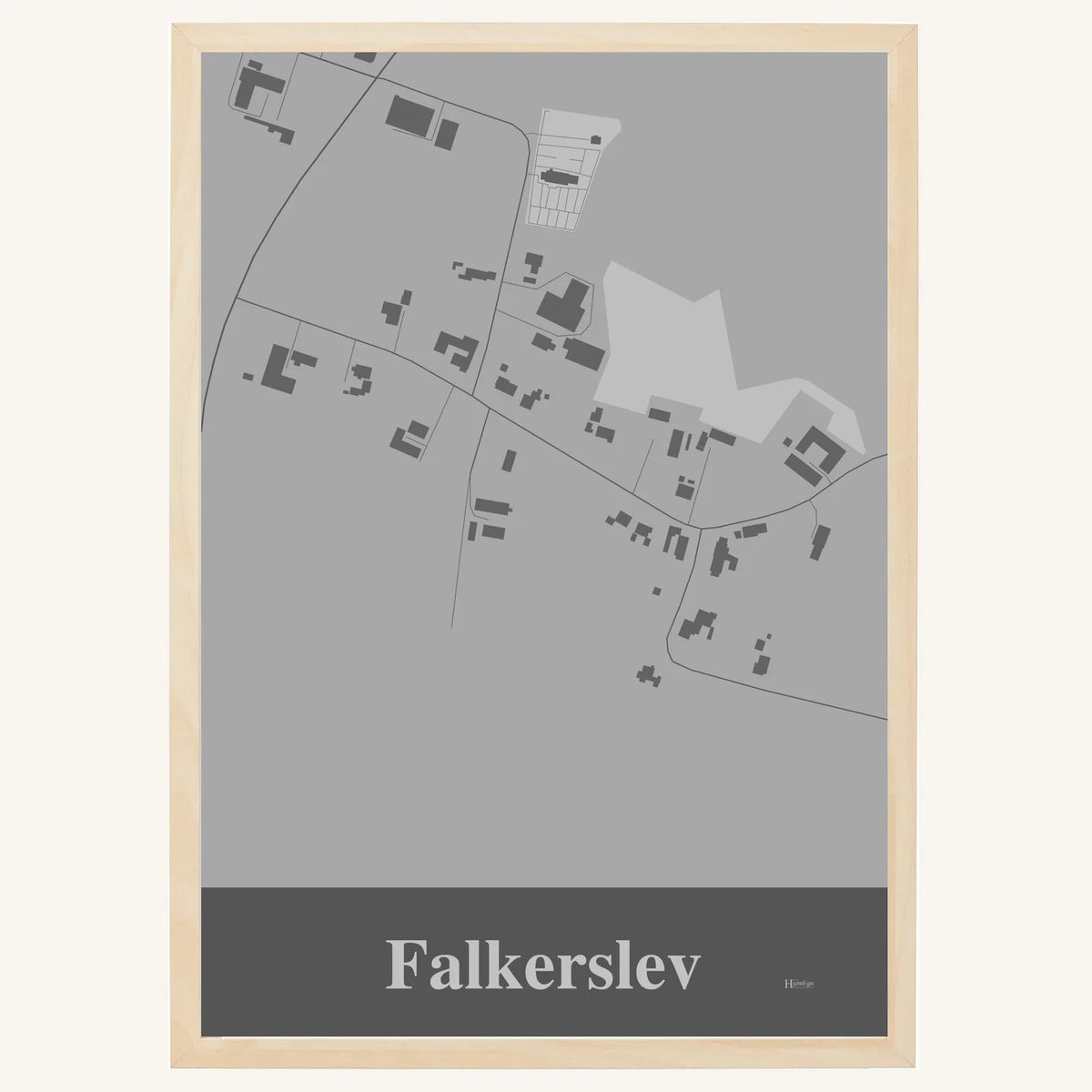 Falkerslev plakat – Firkantet 2026 – Lys pastel grå