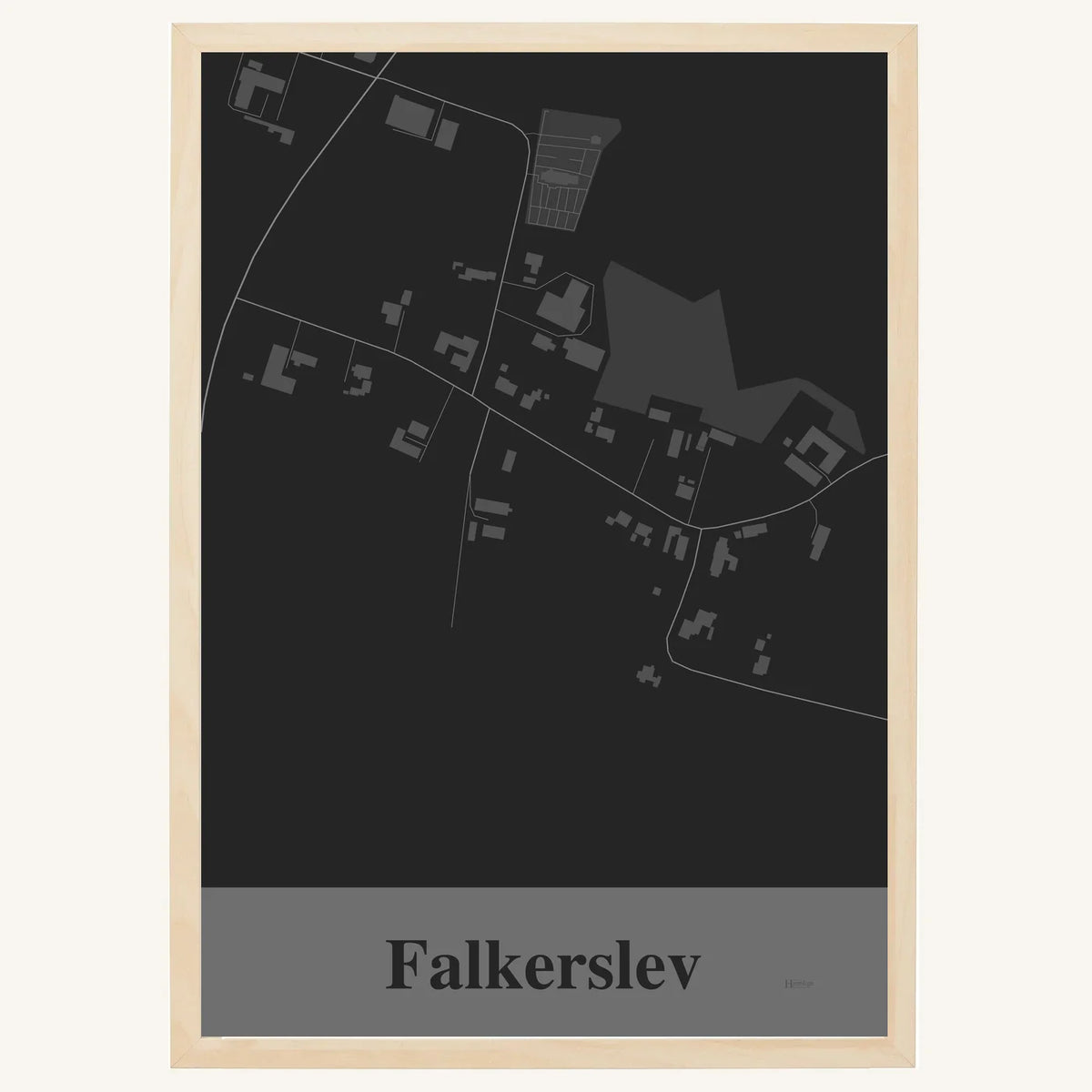 Falkerslev plakat – Firkantet 2026 – Mørk grå