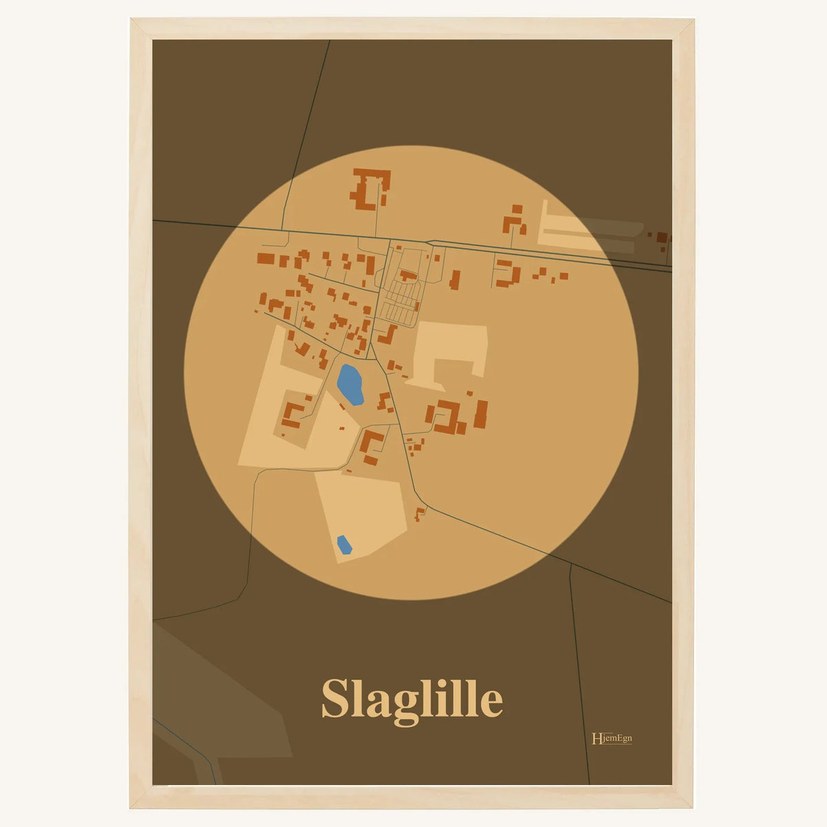 Slaglille plakat – Centrum 2026 – Lys pastel brun