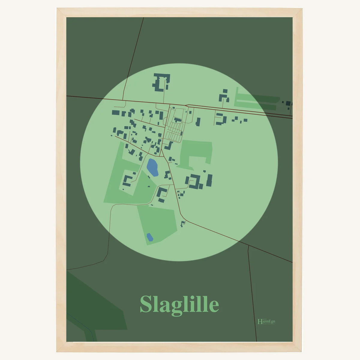 Slaglille plakat – Centrum 2026 – Lys pastel grøn