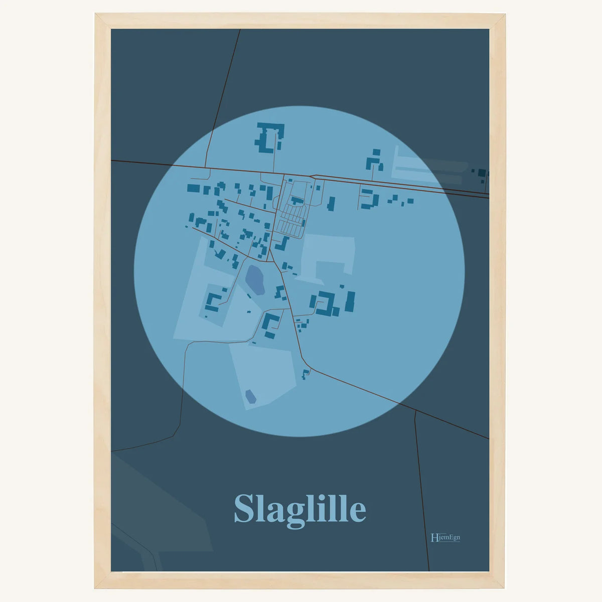 Slaglille plakat – Centrum 2026 – Lys pastel blå