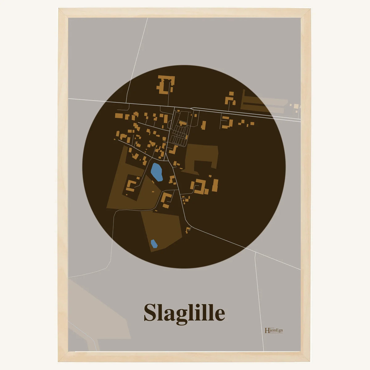 Slaglille plakat – Centrum 2026 – Mørk brun