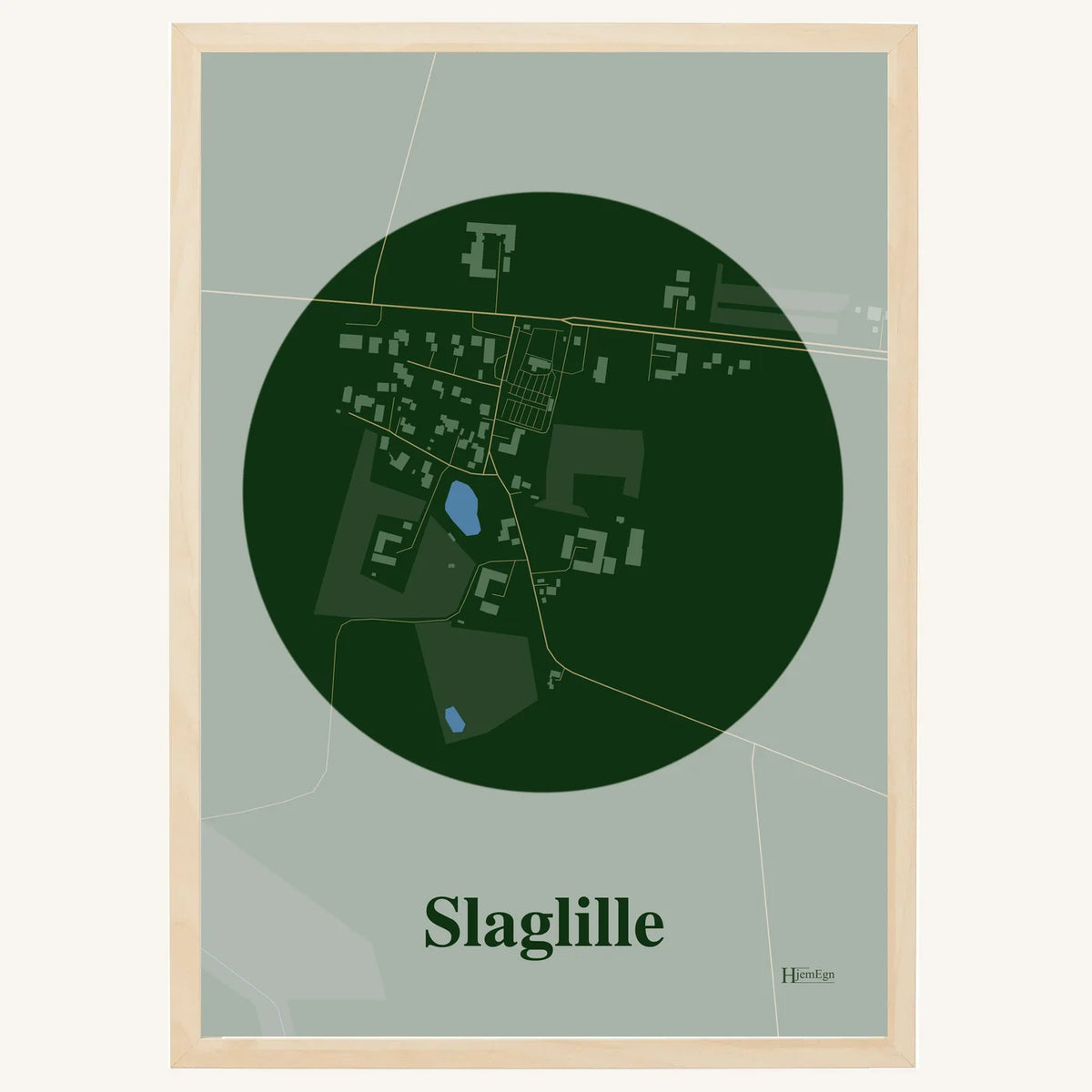 Slaglille plakat – Centrum 2026 – Mørk grøn