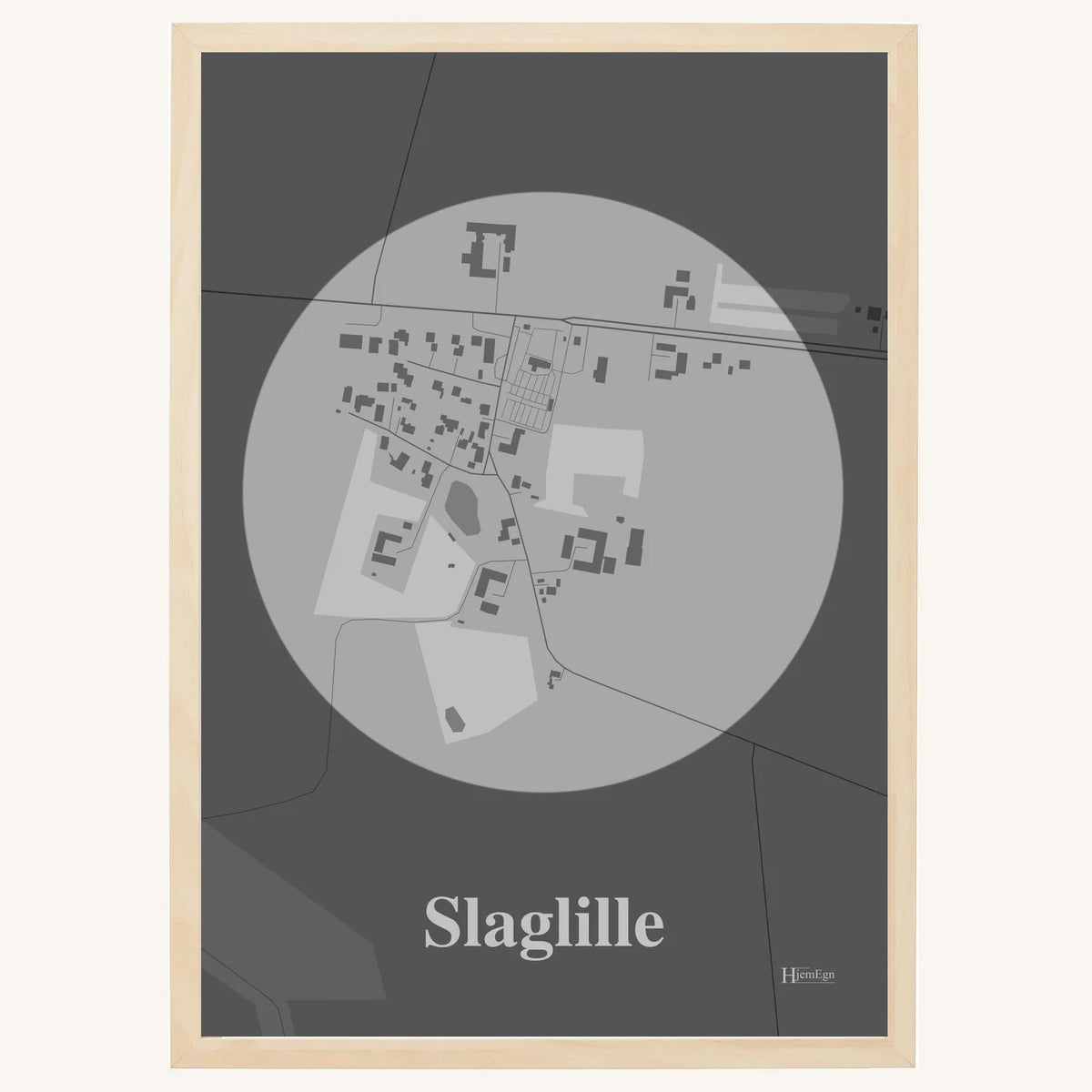Slaglille plakat – Centrum 2026 – Lys pastel grå