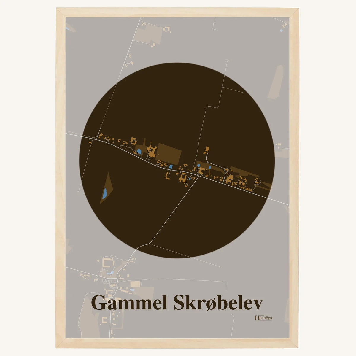 Gammel Skrøbelev plakat – Centrum 2026 – Mørk brun