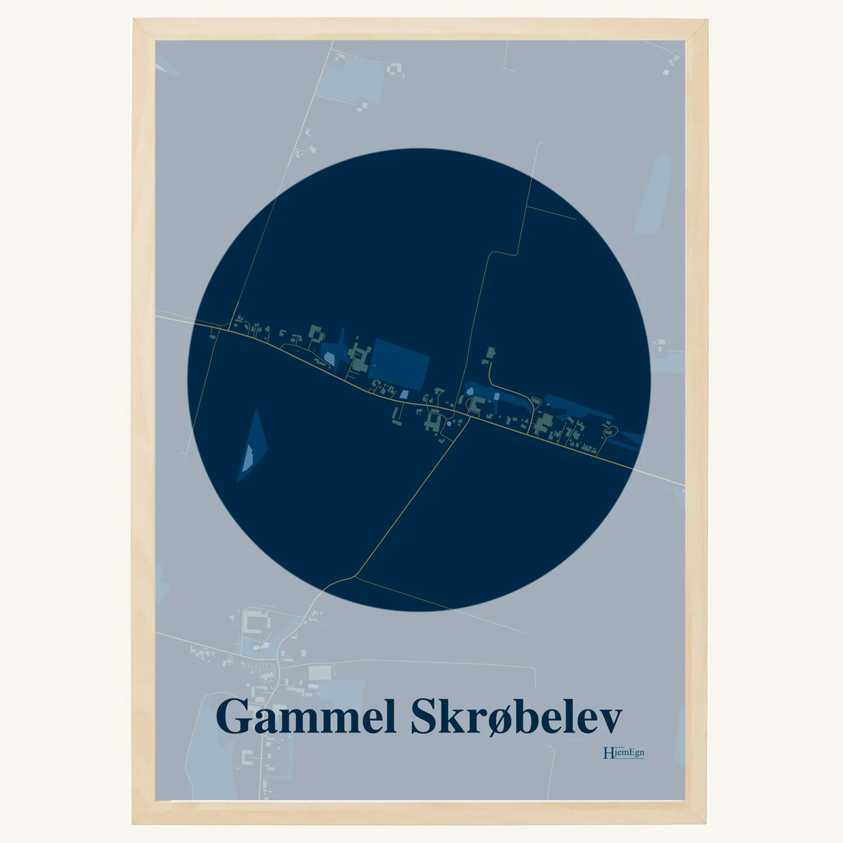 Gammel Skrøbelev plakat – Centrum 2026 – Mørk blå