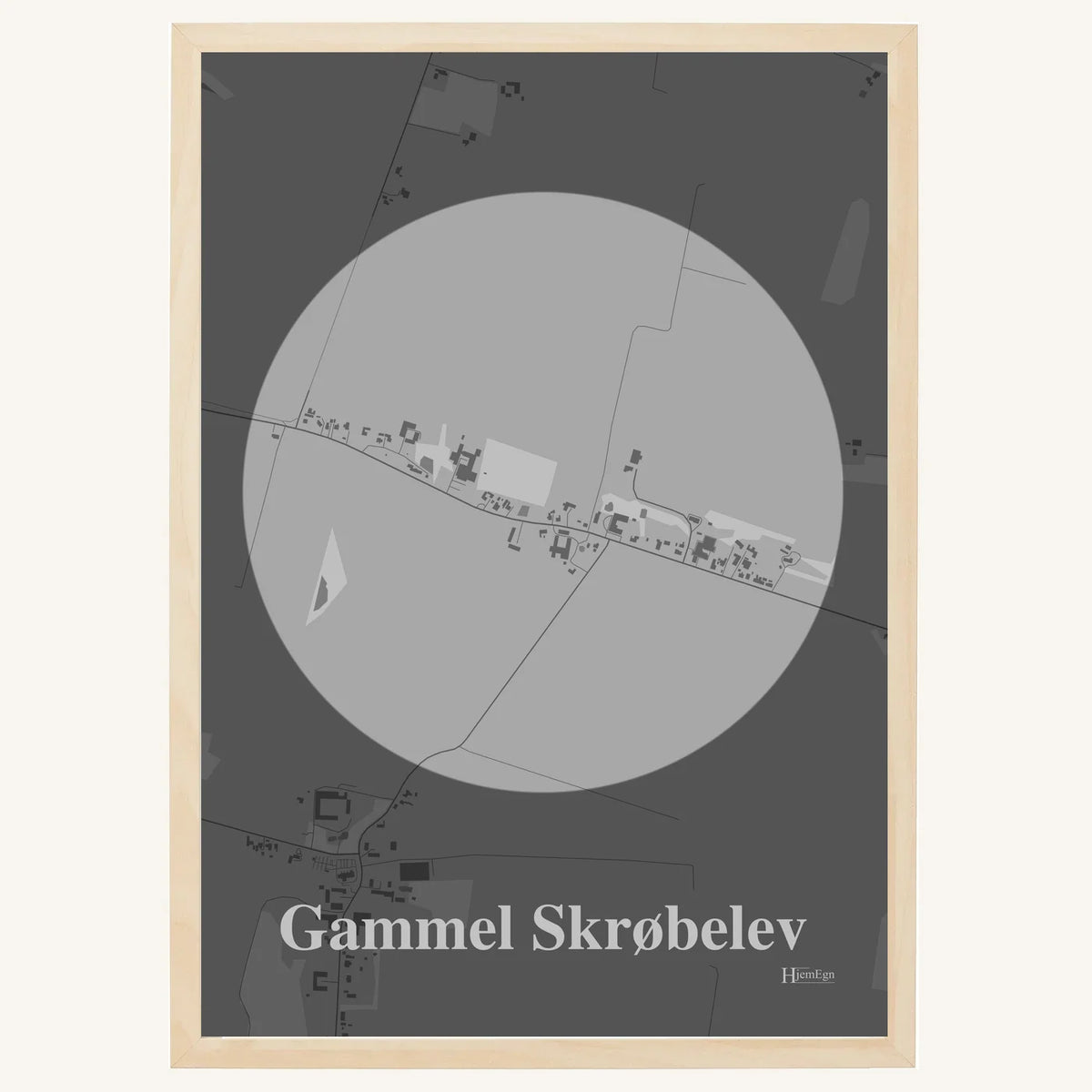 Gammel Skrøbelev plakat – Centrum 2026 – Lys pastel grå