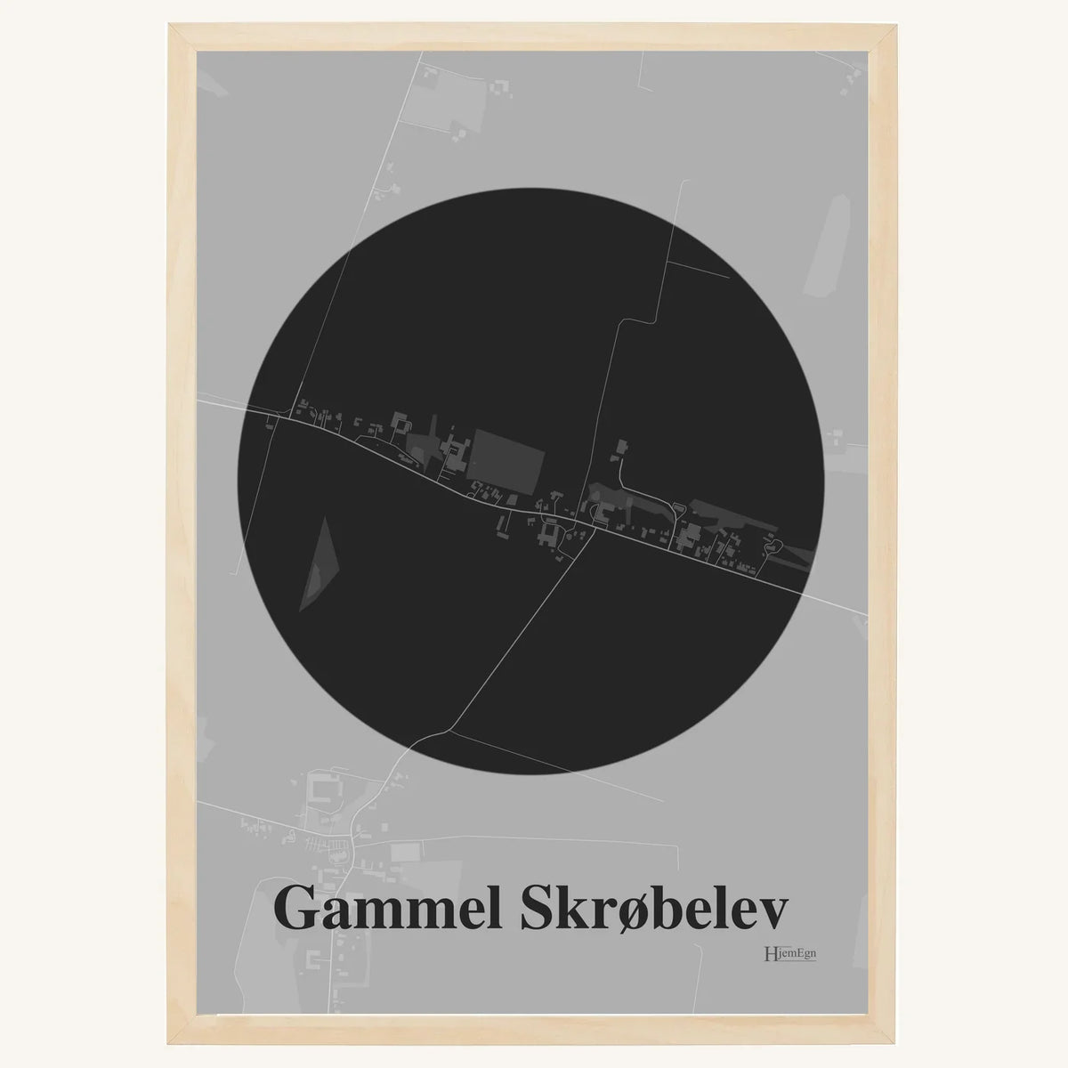 Gammel Skrøbelev plakat – Centrum 2026 – Mørk grå