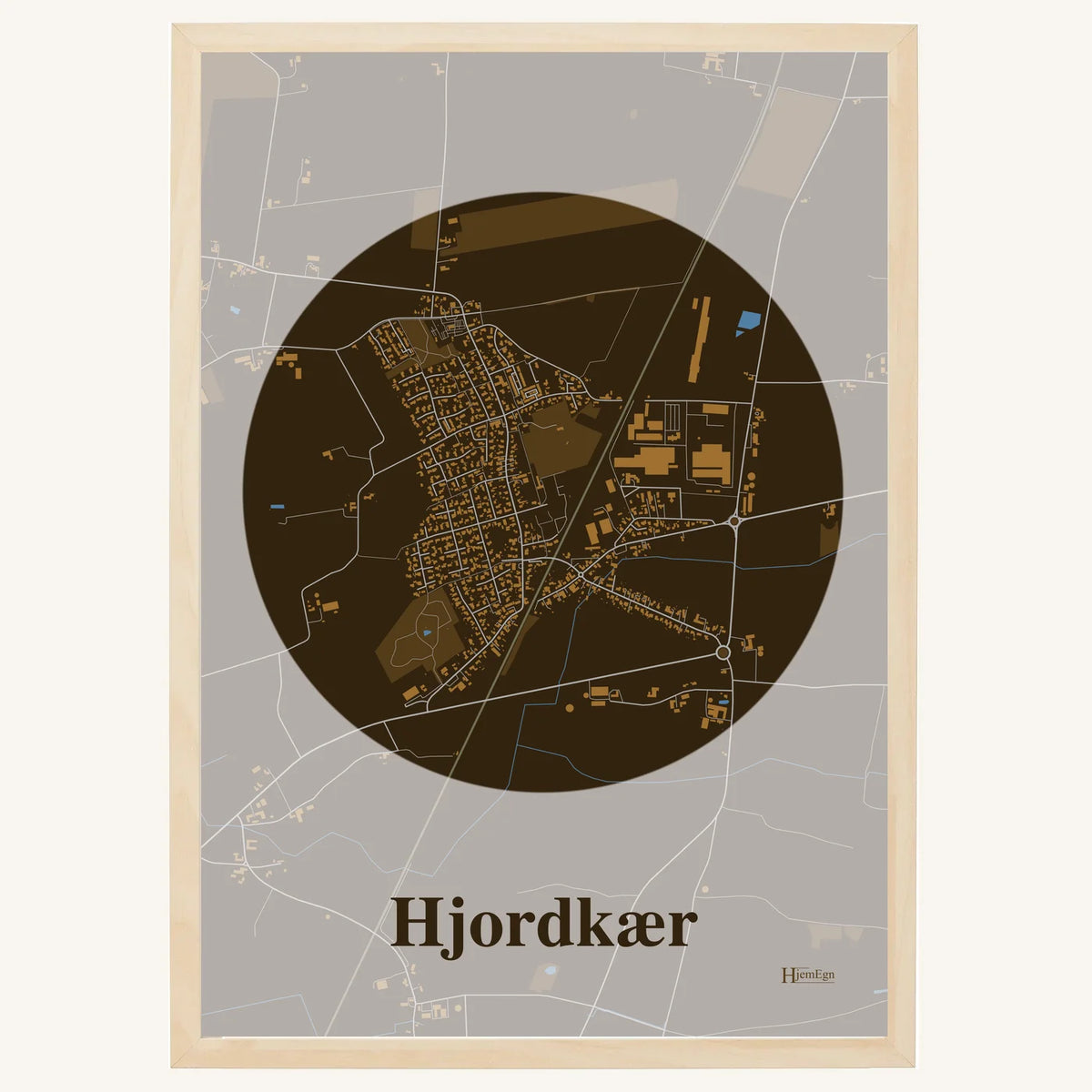 Hjordkær plakat – Centrum 2026 – Mørk brun