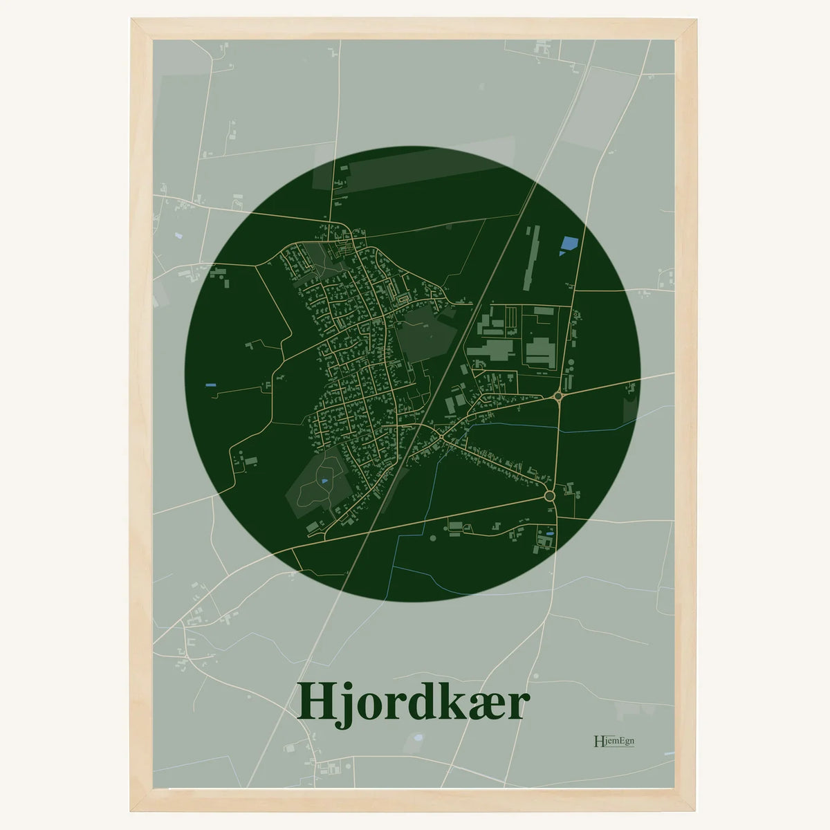 Hjordkær plakat – Centrum 2026 – Mørk grøn